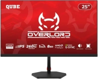 Монітор QUBE Overlord G25F240S Black - 24.5" IPS / 1920?1080 / 260 Гц / AMD FreeSync, Nvidia G-Sync