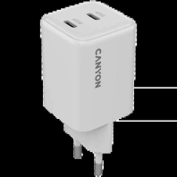Зарядний пристрій Canyon CU45CC GaN 45W 2xPD EU White (CNS-CUW45CC) Зарядний пристрій Canyon CU45CC GaN 45W 2xPD EU White (CNS-CUW45CC)