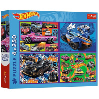 Пазл Trefl Hot Wheels Гоновчний автомобіль 4х 250 елементів (5900511133127)