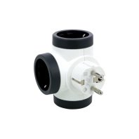 Розгалужувач Legrand Premium 3Х2К+З White/Black (694521) Розгалужувач Legrand Premium 3Х2К+З White/Black (694521)