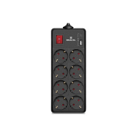 Мережевий подовжувач REAL-EL RS-PROTECT 805 1.8m, black (EL122300042)