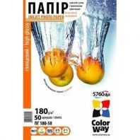 Фотопапір ColorWay 10x15 180г glossy, 50с (PG1800504R)