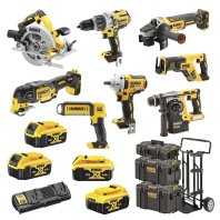 Набір електроіструментів DeWALT 8 од. 18 В XR Li-lon, вага 43.5 кг, 3 кейса, 4 АКБ та ЗП (DCK856P4) Набір електроіструментів DeWALT 8 од. 18 В XR Li-lon, вага 43.5 кг, 3 кейса, 4 АКБ та ЗП (DCK856P4)