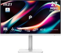 Монітор MSI Pro Max 271QPHW E14 (PRO MAX 271QPHW E14) - 27" IPS / 2560?1440 / 144 Гц / AMD FreeSync / Pivot / HAS