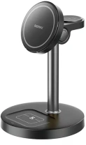 Бездротова зарядна станція Remax 20.5W upgrade free desktop magnetic 3in1 wireless charger CW01 Black (6954851256243)
