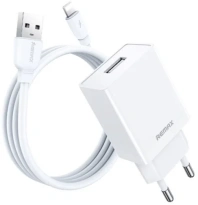 Зарядний пристрій Remax Kiddy Series 12W White with AM / Micro USB (6954851218173)
