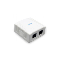 Розетка мережева Cablexpert RJ45x2 UTP, cat.6 (NCAC-2U6-01) Розетка мережева Cablexpert RJ45x2 UTP, cat.6 (NCAC-2U6-01)