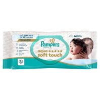 Дитячі вологі серветки Pampers Гармонія аква 60 шт (8006530140171)