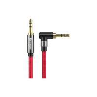 Кабель мультимедійний 3.5mm M to 3.5mm M 1.5m 90° corner red Essager (EYP35-WTA09)