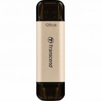 USB флеш накопичувач Transcend 128GB JetFlash 930 Gold-Black USB 3.2/Type-C (TS128GJF930C)