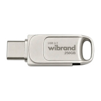 USB флеш накопичувач Wibrand 256GB Bee Silver USB 3.2/Type-C (WI3.2TC/BE256TC039S)