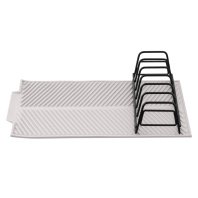 Сушарка для посуду Ardesto Minimalism 39х25х8см, силікон, метал, сірий (ARHK4102DR)