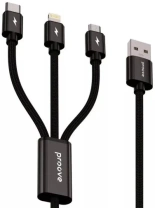 Кабель Proove Triple Connection 3in1 2A AM / MicroB/Type-C/Lightning 1.3m Black (CCTC15001501) Кабель Proove Triple Connection 3in1 2A AM / MicroB/Type-C/Lightning 1.3m Black (CCTC15001501)