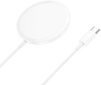 Бездротовий зарядний пристрій Hoco CW52 Enjoy Magnetic wireless fast charging 15W White (6942007611374)