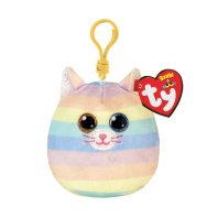 М'яка іграшка Ty брелок Squish-A-Boos Кішка Heather 12 см (39561)