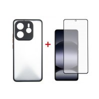 Чохол до мобільного телефона Dengos Kit Xiaomi Redmi Note 14 case Matte + glass (Black) (DG-KM-127) Чохол до мобільного телефона Dengos Kit Xiaomi Redmi Note 14 case Matte + glass (Black) (DG-KM-127)