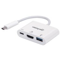 Концентратор Intracom USB3.1 Type-C to HDMI/USB 3.0/PD 60W 4-in-1 White Manhattan (152945) Концентратор Intracom USB3.1 Type-C to HDMI/USB 3.0/PD 60W 4-in-1 White Manhattan (152945)