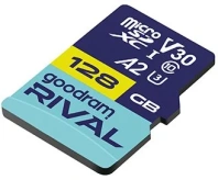 FLASH пам'ять GOODRAM RIVAL A2 Class V30 U3 UHS-I Micro SDXC 128GB + adapter (GGSM2AA-1280R12)