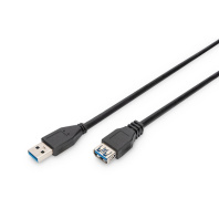 Дата кабель USB 3.0 AM/AF 3.0m black Digitus (AK-300203-030-S)