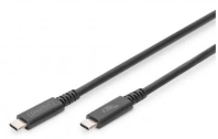 Кабель Digitus AK-300343-008-S 5A Type-C / Type-C 1m Black