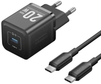 Зарядний пристрій Vention FEPB0 PD 20W Black with Type-C/Type-C (TZ-FEPB0-EU-01) Зарядний пристрій Vention FEPB0 PD 20W Black with Type-C/Type-C (TZ-FEPB0-EU-01)