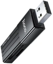 Кардрідер Hoco HB20 Mindful 2in1 USB2.0 Black (6931474735201)
