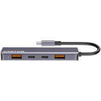 Концентратор Canyon hub DS-18 5in1 USB-C Grey (CNS-TDS18) Концентратор Canyon hub DS-18 5in1 USB-C Grey (CNS-TDS18)