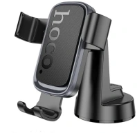 Кріплення для мобільного телефону Hoco H81 Vista Gravity Car Holder Center Console Black Metal Gray (6942007647915)