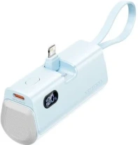 Батарея універсальна Vention 4800mAh 22.5W Built-in USB-C and Lightning Cables Blue (FHRL0)
