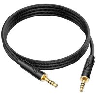 Кабель мультимедійний 3.5mm M to 3.5mm M 1.0m UPA30 Friend AUX Black HOCO (6942007625463)
