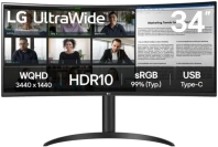 Монітор LG UltraWide 34WR55QK-B - 34" VA / 3440x1440 / 100 Гц / AMD FreeSync / HAS