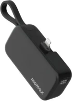 Батарея універсальна Momax 1-Power Mini 5000mAh 20W Black Built-in USB-C (IP130MFID)