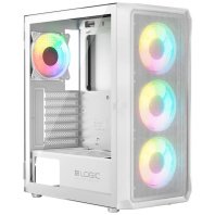 Корпус для ПК Logic concept PORTOS MESH+GLASS ARGB fans 3x120mm WHITE (AM-PORTOS-20-0000000-0002)