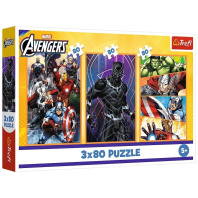 Пазл Trefl The Avengers Дні наповнені діями 3x80 (5900511348835)