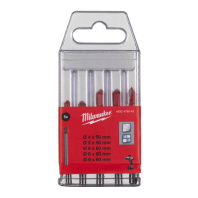 Набір свердл Milwaukee по склу та плитці GENII 1x4x50, 1x5x50, 2x6x60, 1x8x60, 5 шт (4932479948) Набір свердл Milwaukee по склу та плитці GENII 1x4x50, 1x5x50, 2x6x60, 1x8x60, 5 шт (4932479948)