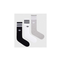 Шкарпетки Adidas Solid Crew Sock IU2653 3P білий, чорний, сірий XL (46-48) (4066757431777)