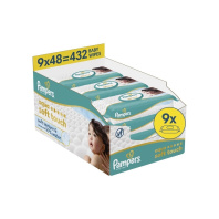 Дитячі вологі серветки Pampers Aqua Soft Touch 9x48 шт (432 шт) (8006530140010) Дитячі вологі серветки Pampers Aqua Soft Touch 9x48 шт (432 шт) (8006530140010)