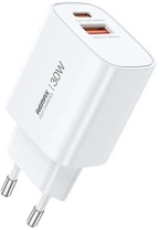 Зарядний пристрій Remax GaN Fast Charger A/C PD 30W White (6954851247128)
