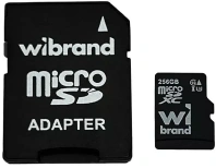 FLASH пам'ять Wibrand Micro SDXC 256Gb UHS-I U3 V10 Class 10 with adapter (WICDHU3/256GB-A)