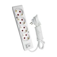 Мережевий подовжувач TECCO 5м 4 поста white (8681277842764)