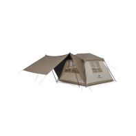 Намет Naturehike з навісом Village CNK2300ZP022 коричневий великий (6976023920189)