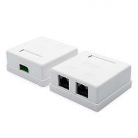 Комп'ютерна розетка Atcom RJ45 x2 UTP cat.6 (60252) Комп'ютерна розетка Atcom RJ45 x2 UTP cat.6 (60252)