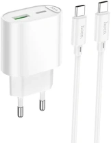 Зарядний пристрій Hoco C109A QC PD 20W White with Type-C/Type-C (6942007656733)