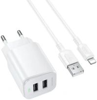 Зарядний пристрій BOROFONE BAS81A Star White with AM/Lightning (6941991126659) Зарядний пристрій BOROFONE BAS81A Star White with AM/Lightning (6941991126659)
