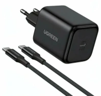 Зарядний пристрій UGREEN X524 GaN 45W Black with Type-C/Type-C (X524/65054) Зарядний пристрій UGREEN X524 GaN 45W Black with Type-C/Type-C (X524/65054)