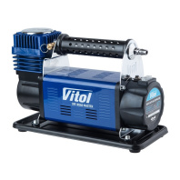 Автомобільний компресор Vitol OFF ROAD MASTER, 150psi, 50A, 160л, шланг 7.5м, клеми (K-71)