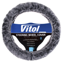 Чохол на руль VITOL M тсір (VLOD-F101 WH/D.GY M)