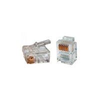 Конектор Eserver RJ12 6P6С, уп. 100шт (WT-6001D) Конектор Eserver RJ12 6P6С, уп. 100шт (WT-6001D)