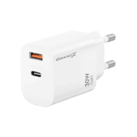 Зарядний пристрій Grand-X 1xUSB-C + 1xUSB QC3.0 36W white (CH-360W) Зарядний пристрій Grand-X 1xUSB-C + 1xUSB QC3.0 36W white (CH-360W)
