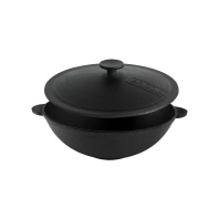 Сковорода Brizoll чавунна WOK з чавунною кришкою 4,7 л 300х103 мм (W30-1)